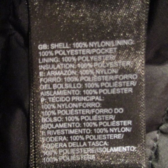 North Face Woman Medium Black White Full Zip Pockets Warm Long Sleeve Coat - Picture 7 of 8